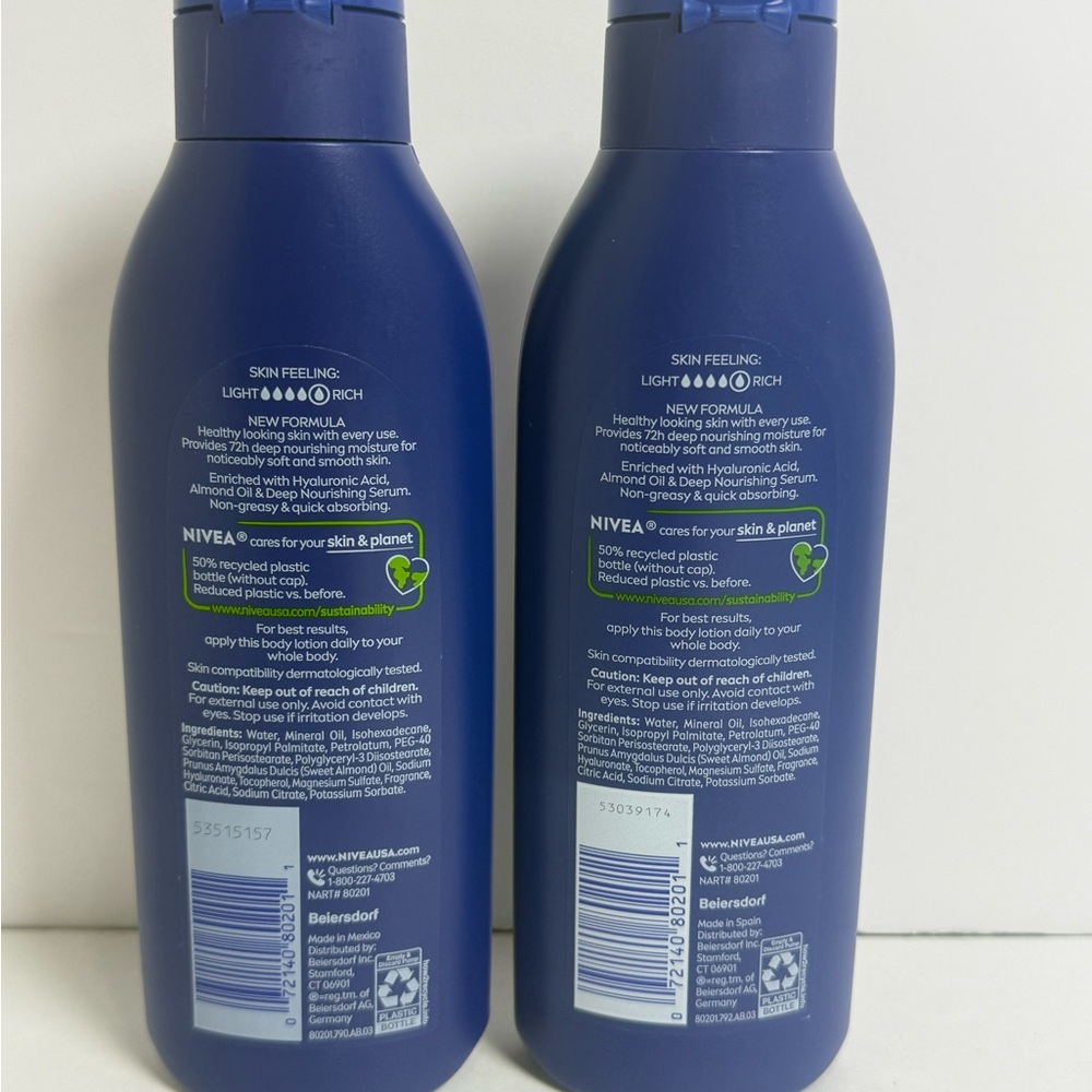 2 NIVEA Essentially Enriched Body Lotion Deep Nourishing Serum &Almond Oil 8.4oz - Picture 2 of 2